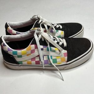 Vans Old Skool Rainbow Checkerboard Canvas Sneaker